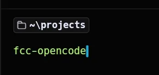 пример команды fcc-opencode для запуска агента через ИИ-роутер